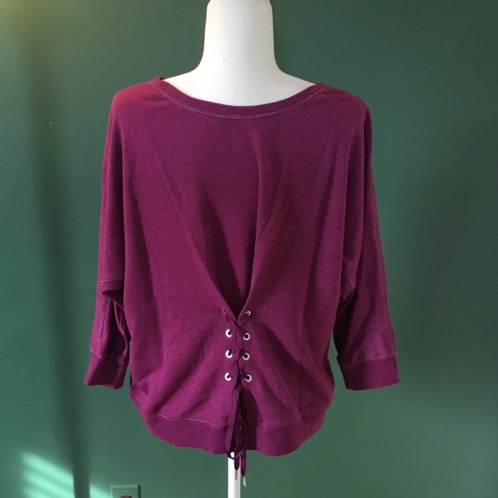 Juicy Couture Y2K Purple Lace-Up Sweatshirt